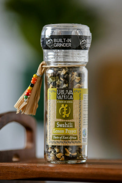 Fair Trade Spice Grinders - Swahili Lemon Pepper