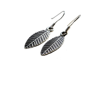 Luna Tree silver leaf earrings