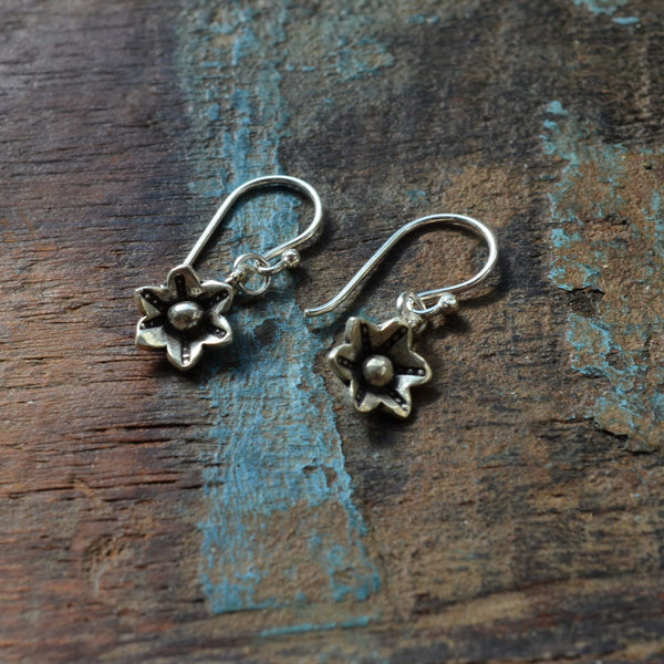 Luna Tree silver flower earrings