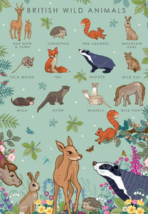 Greeting Card - British Wild Animals