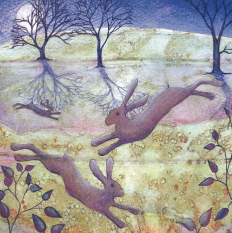Greeting Card - Moonlight Hares