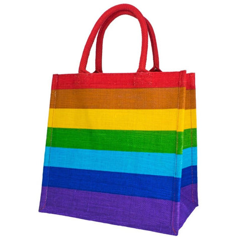 Jute Shopper Bag - Rainbow