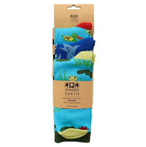Bamboo socks three pack - ducks, sharks, and frogs