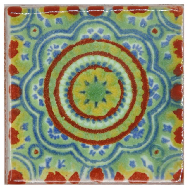 Mexican Hand Painted Ceramic Tiles - 5cm