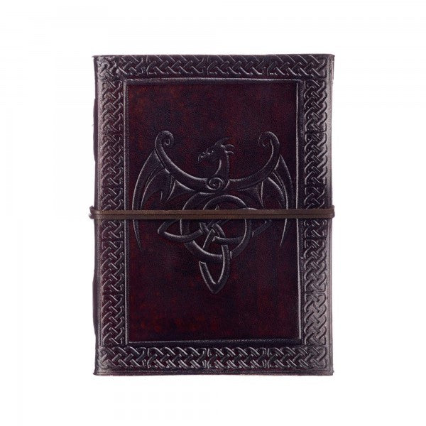 Indra Leather Journal - Celtic Winged Dragon