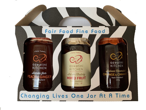 Fair Trade Jams and Chutneys - Three Jar Gift Box