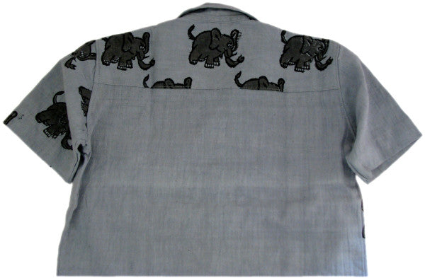Children's organic cotton animal print shirts - Elephant