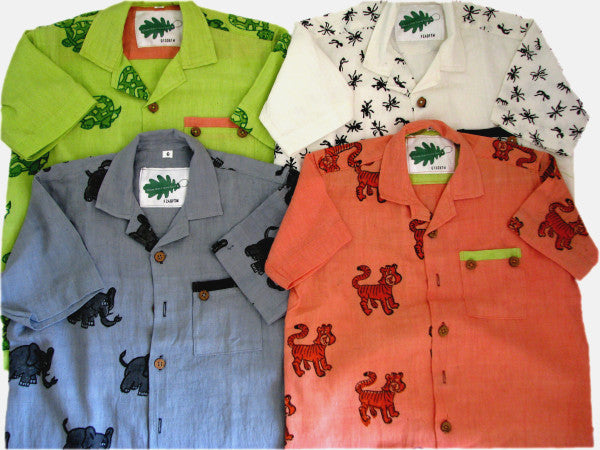 Children's organic cotton animal print shirts - Ant